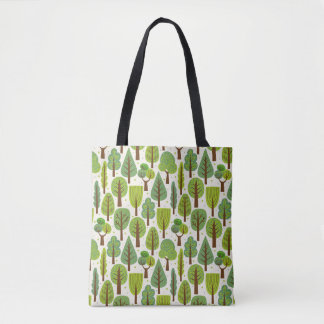 Bolsa Tote Árvores de Verão: Padrão Verde Invisível