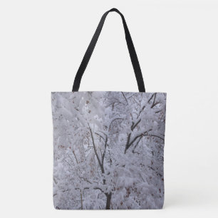 Bolsa Tote Árvores em Carga de Neve