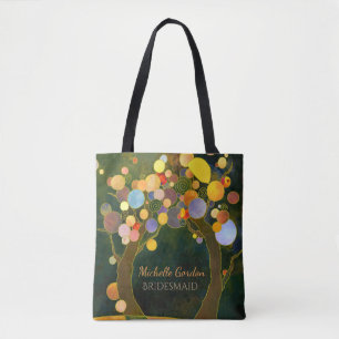 Bolsa Tote Árvores Rústicas de Amor Casando Dono de Bridesmai