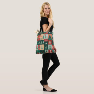 Bolsa Tote Árvores verdes de Natal