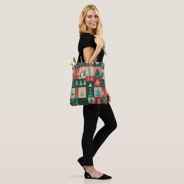 Bolsa Tote Árvores verdes de Natal (No(a) Modelo)