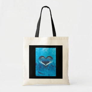 Bolsa Tote As bolsas - corações na moda azuis do grunge
