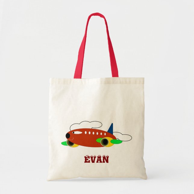 Bolsa Tote As bolsas das crianças: Aviões (Frente)
