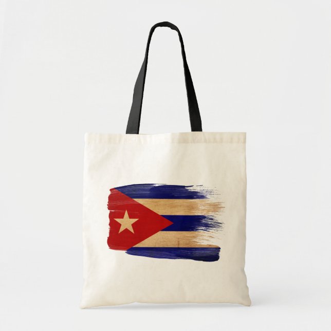 Bolsa Tote As bolsas de canvas da bandeira de Cuba (Frente)