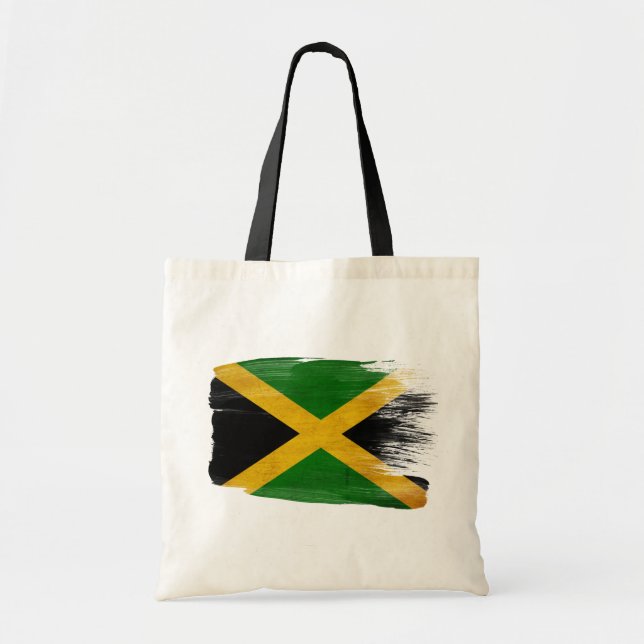 Bolsa Tote As bolsas de canvas da bandeira de Jamaica (Frente)