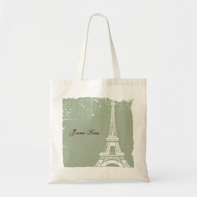 Bolsa Tote As bolsas de canvas da torre Eiffel (Frente)