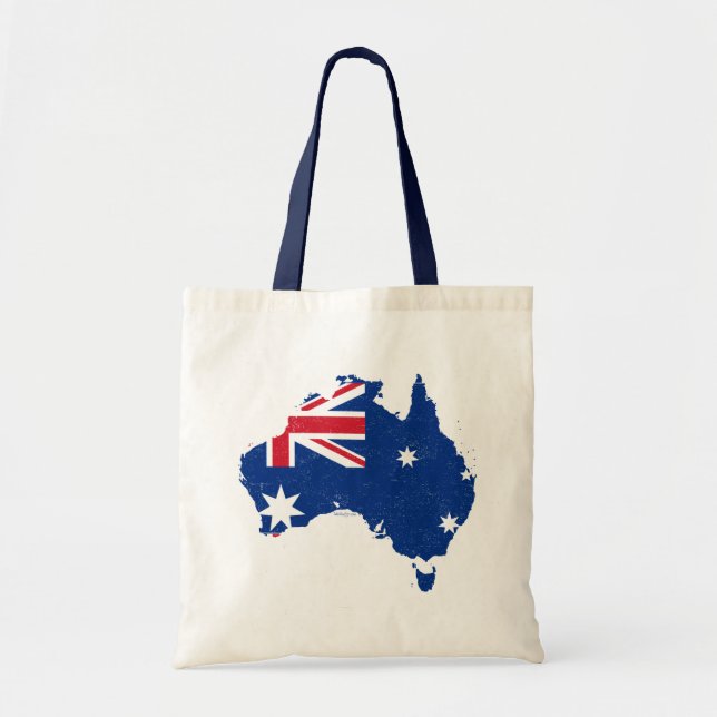 Bolsa Tote As bolsas do mapa da bandeira de Austrália (Frente)