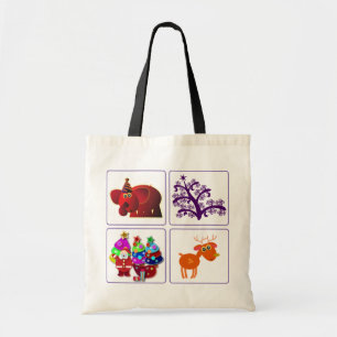 Bolsa Tote As bolsas do Natal: Papai noel, elefante, rena, &