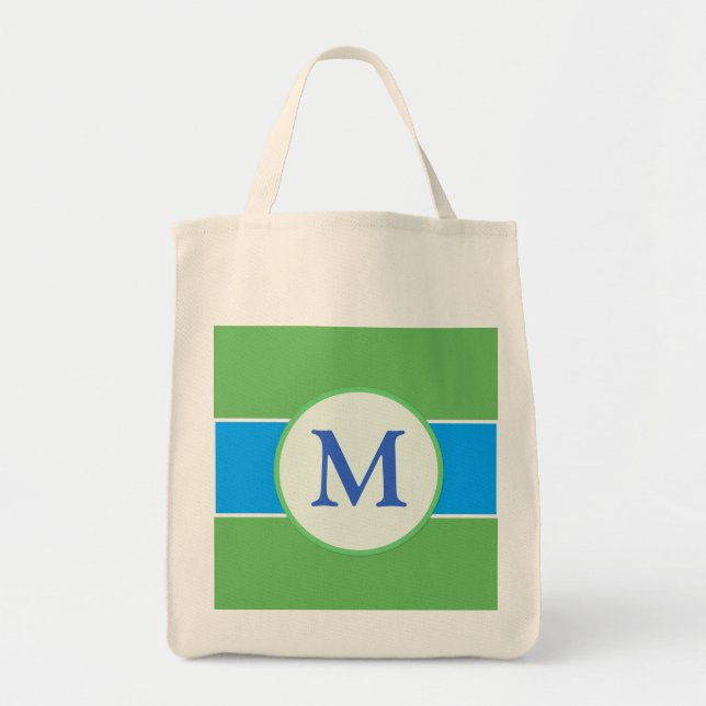 Bolsa Tote As bolsas do teste padrão do verde azul (Frente)