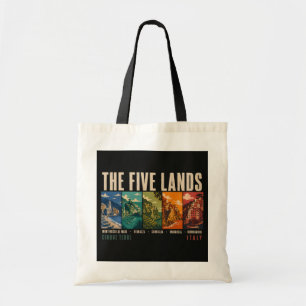 Bolsa Tote As Cinco Terras Cinque Terre Ilustração Itália