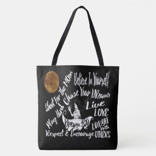 Bolsa Tote As citações inspiradores inspiradas Stars @ a