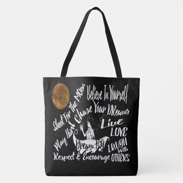 Bolsa Tote As citações inspiradores inspiradas Stars @ a (Frente)