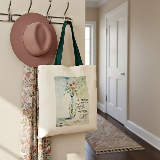 Bolsa Tote As compaixões dele são novas todas as manhãs (Criador carregado)