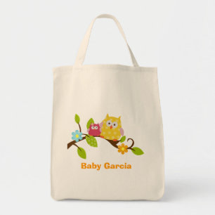 Bolsa Tote As CORUJAS FELIZES da ÁRVORE personalizaram a
