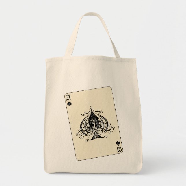 Bolsa Tote Ás de Espadas Retro (Frente)