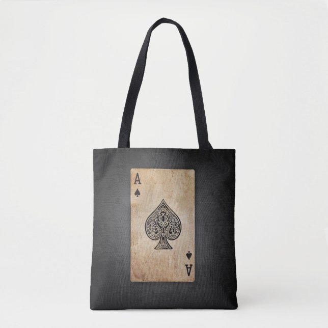 Bolsa Tote Ás de travesseiro decorativo de espadas (Frente)