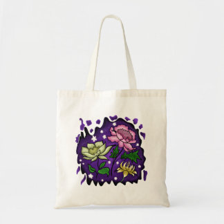 Bolsa Tote As Flores Sob O Céu Noturno