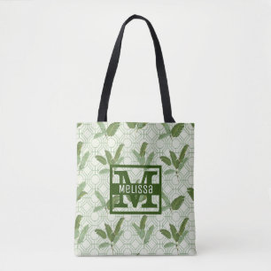 Bolsa Tote As folhas de palmeira tropicais   adicionam seu