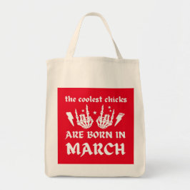 Bolsa Tote AS GAROTAS MAIS LEGAIS NASCEM EM MARÇO de aniversá