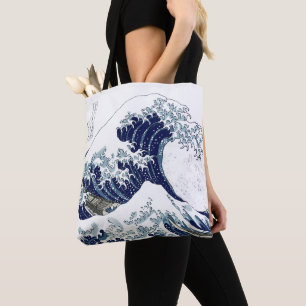 Bolsa Tote As Grandes Ondas por Hokusai em Kanagawa