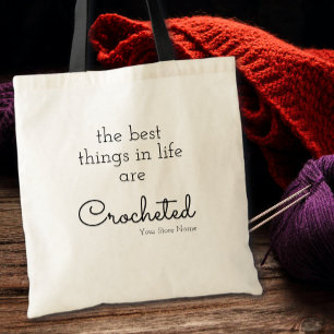 Bolsa Tote As Melhores Coisas Da Vida São Crochetadas Persona