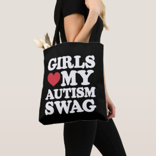 Bolsa Tote As Meninas Amam Meu Estilo Autista Divertido Consc
