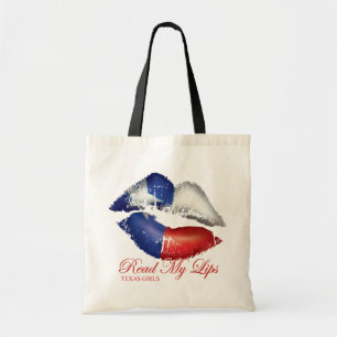 Bolsa Tote As meninas de Texas leram minha sacola dos lábios