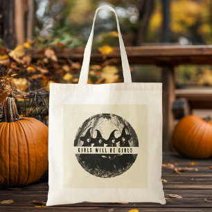 Bolsa Tote "As Meninas Serão Meninas Halloween Temático de
