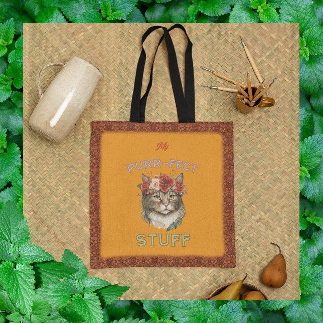 Bolsa Tote As minhas coisas de purr (Criador carregado)