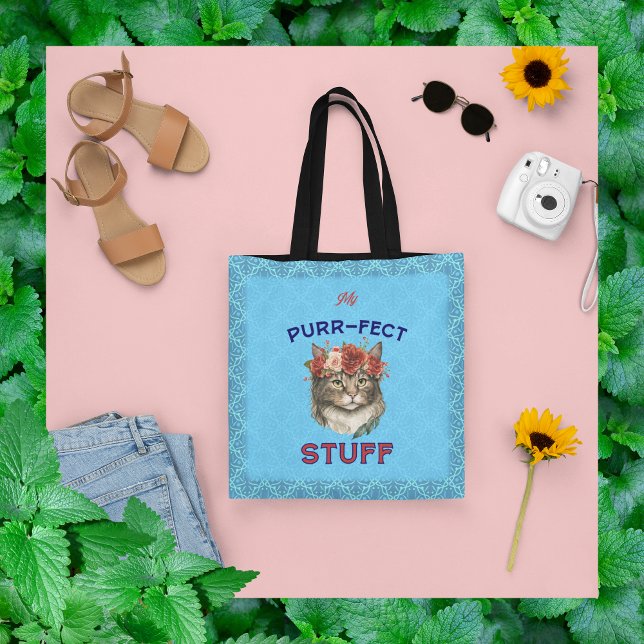 Bolsa Tote As minhas coisas de purr (Criador carregado)