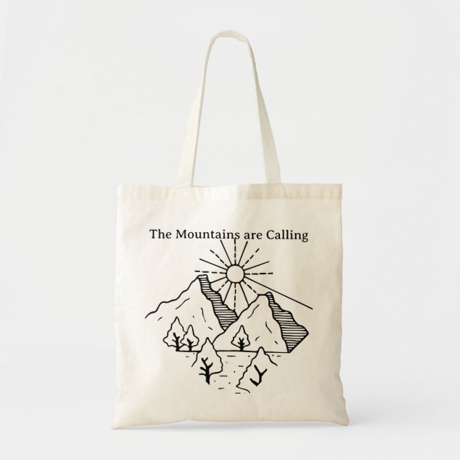 Bolsa Tote As Montanhas Estão Chamando (Frente)
