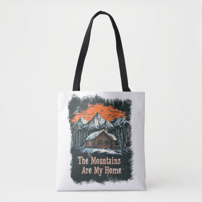 Bolsa Tote As Montanhas São A Minha Casa (Frente)