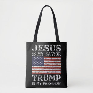Bolsa Tote As mulheres Jesus é o meu salvador Trump é o meu p