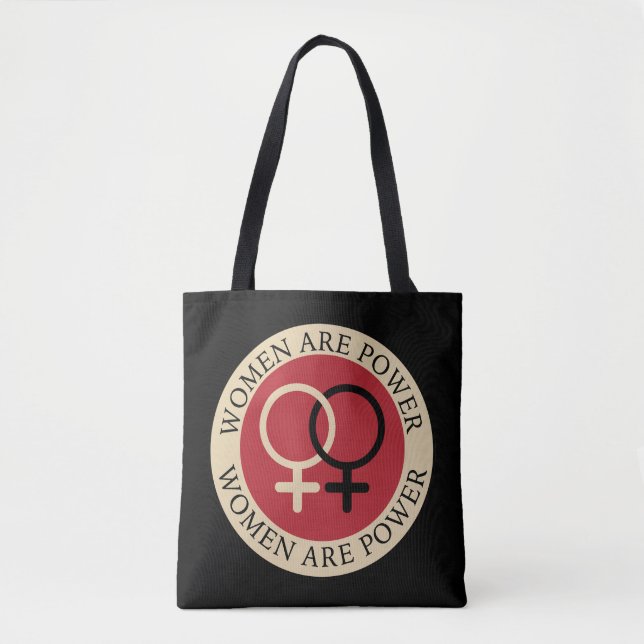 Bolsa Tote As Mulheres São Poder, Sacola do Dia Internacional (Frente)