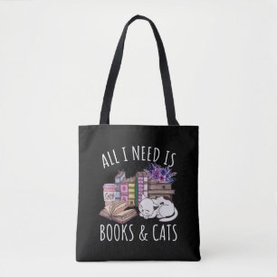 Bolsa Tote As Mulheres Só Precisam De Livros E Gatos.