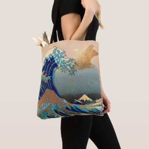 Bolsa Tote As ondas do Excelente em Kanagawa