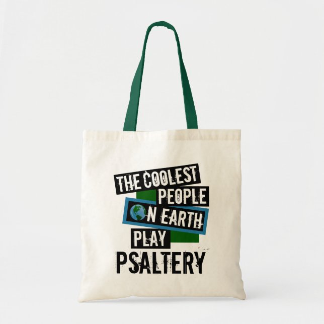 Bolsa Tote As Pessoas mais legais da Terra tocam Psaltery (Frente)
