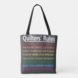 Bolsa Tote As regras de Quilters