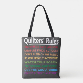 Bolsa Tote As regras de Quilters