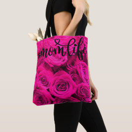 Bolsa Tote As rosas rosa flores cor-de-rosa, presente floral 