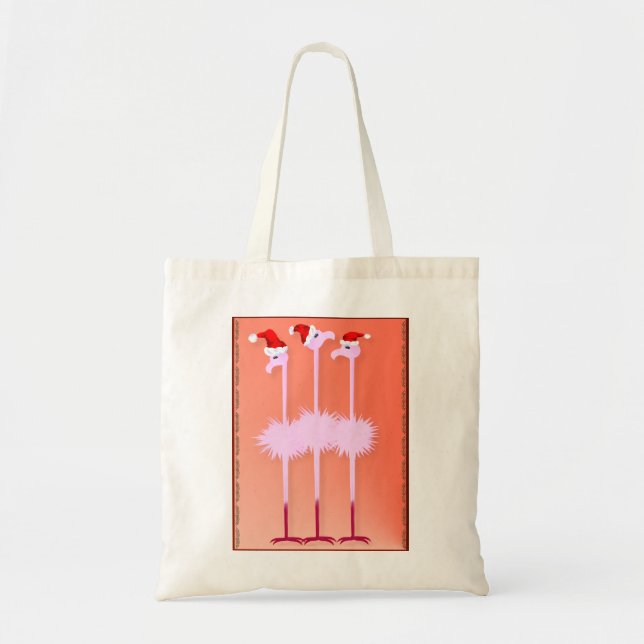 Bolsa Tote As três bolsas dos flamingos do Natal (Frente)