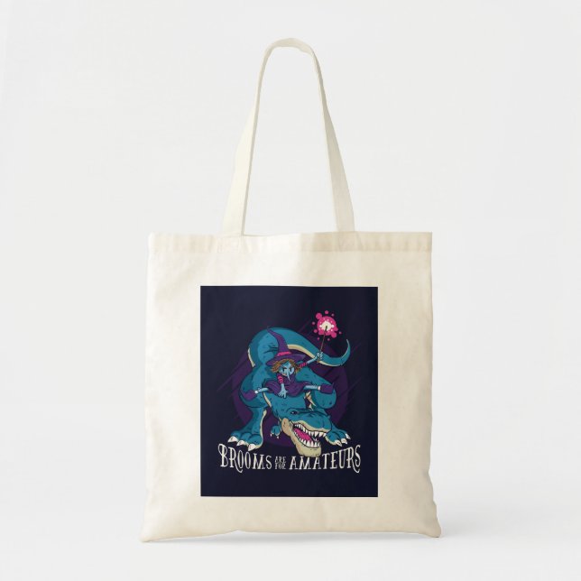 Bolsa Tote As vassouras são para amadores, bruxa-viajante T-r (Frente)