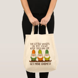 Bolsa Tote As Vozes Ganham Mais Gnomos Engraçados