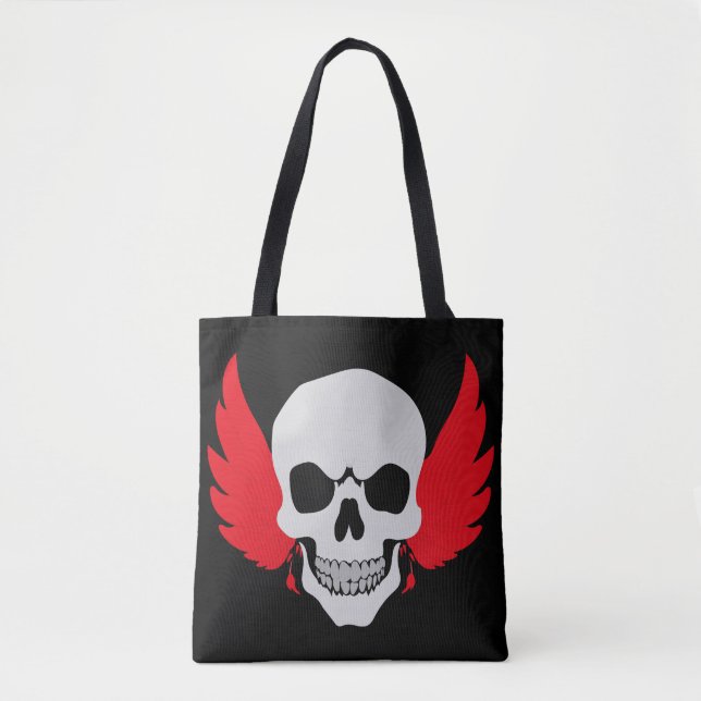 Bolsa Tote asa de caveira asas (Frente)