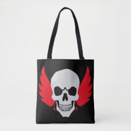 Bolsa Tote asa do crânio asas