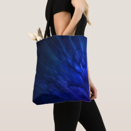 Bolsa Tote Asas Místicas com Penas Azuis Profundas
