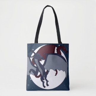 Bolsa Tote Ascended Mythical Fantasy Dragon Moon Gamer