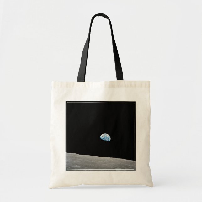 Bolsa Tote Ascensão Da Terra Acima Do Horizonte Lunar. (Frente)