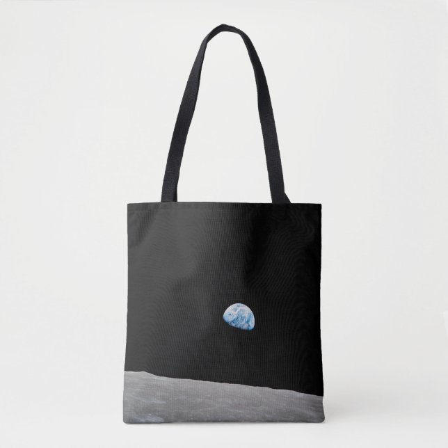 Bolsa Tote Ascensão Da Terra Acima Do Horizonte Lunar. (Frente)