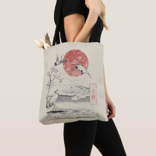 Bolsa Tote Ascensão - Design Tradicional de Rua Japonês